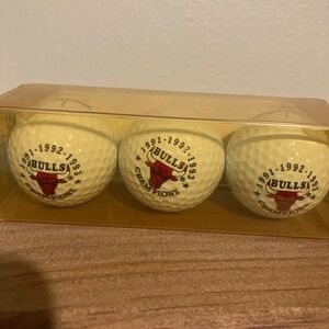 Collectible: Three Chicago Bulls Championship Golf Balls